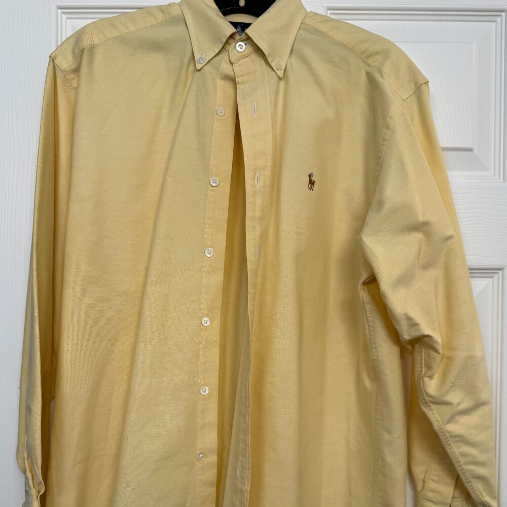 Ralp Lauren Polo long-sleeved yellow oxfordcloth shirt - women's 6